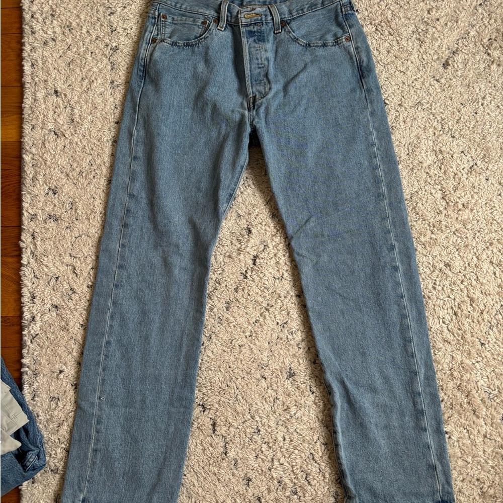 Levi's 501 Blue Straight Jeans